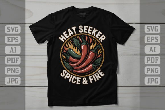 Heat Seeker Spice and Fire Graphics for T-Shirt Designs