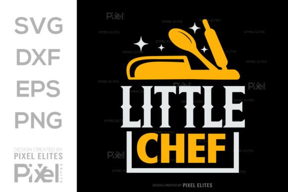 Little Chef SVG Cut File for Kids: Graphics & T-Shirt Designs