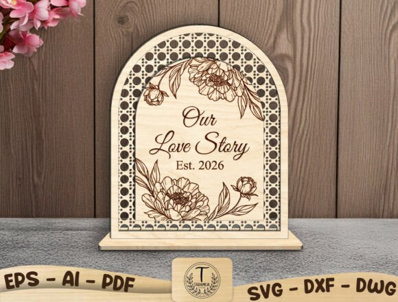 Love Story Sign SVG for Home Decor and Laser Cutting