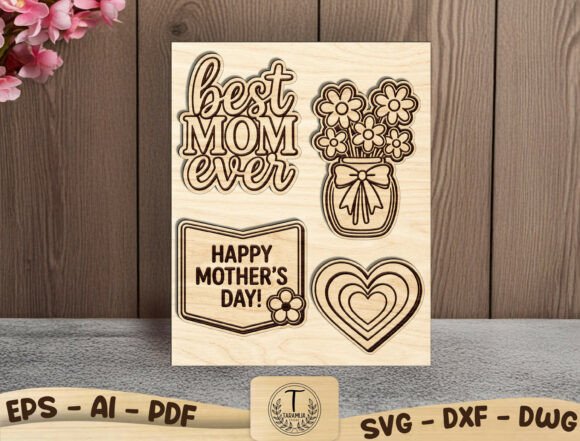 Mother’s Day Laser Cut Files SVG for Crafting