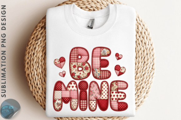 Patchwork Be Mine Valentine’s Day PNG
