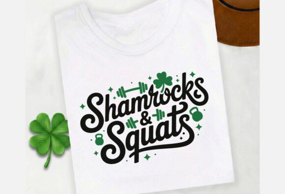 Shamrocks Squats St Patrick’s Day Graphics for T-Shirt Designs
